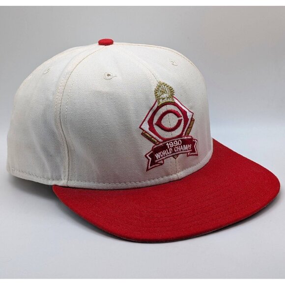 Cincinnati Reds 1990 World Series New Era Snapback Cap Hat VTG Vintage MLB - Picture 1 of 6
